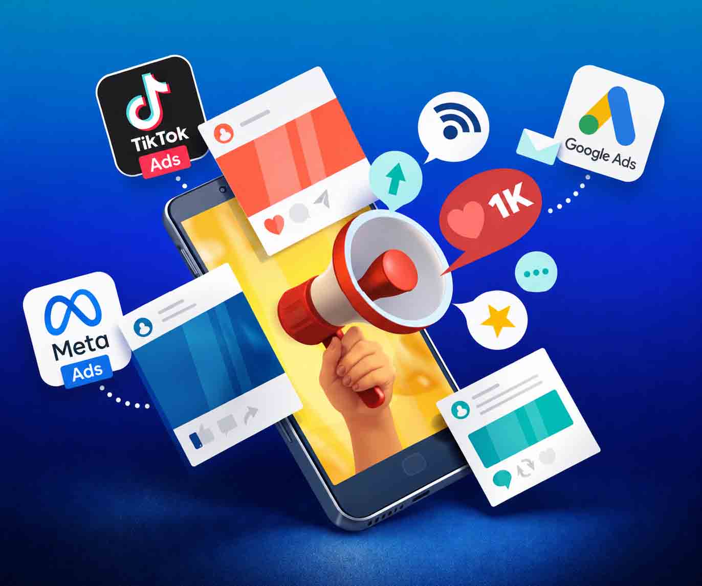 Publicidad digital en Meta Ads, Google Ads y TikTok Ads