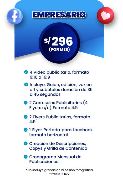Paquete Mensual para Empresario